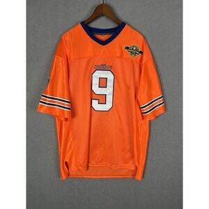 Bobby Boucher #9 The Waterboy Football Jersey Adam Sandler Orange Black Size XL